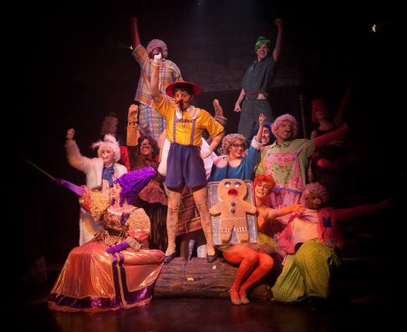 The Fairytale Ensemble of Shrek the Musical at Toby’s Dinner Theatre. 