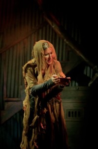 Irene Jericho as The Beggar Woman in Landless Theatre Company's production of Sweeney Todd the Prog Metal Opera