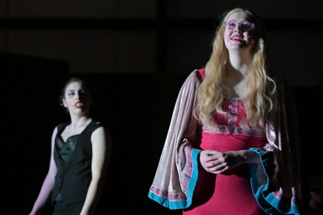 Dani Rizzo (left) as Leading Player and Savanna Wright (right) as Catherine in Pippin at Small Town Stars Theatre Company 📷 Mort Shuman