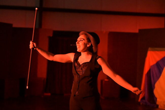 Dani Rizzo as Leading Player in Pippin at Small Town Stars Theatre Company 📷 Mort Shuman