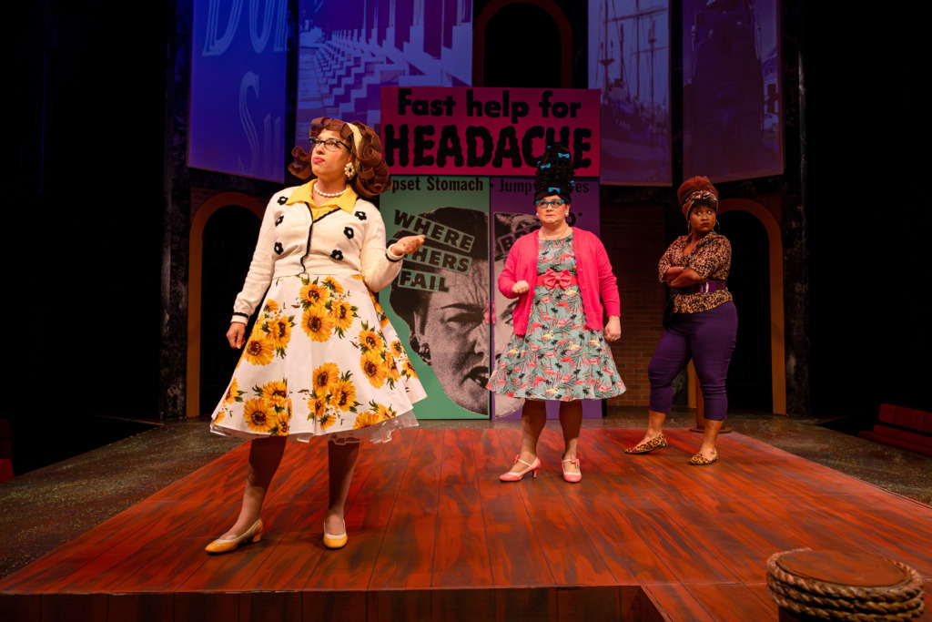 Dawn Thomas Reidy, Kathryne Daniels, and Elana Michelle  in CSC’s It’s The Comedy of Errors, Hon! 📷 Kiirstn Pagan Photography.