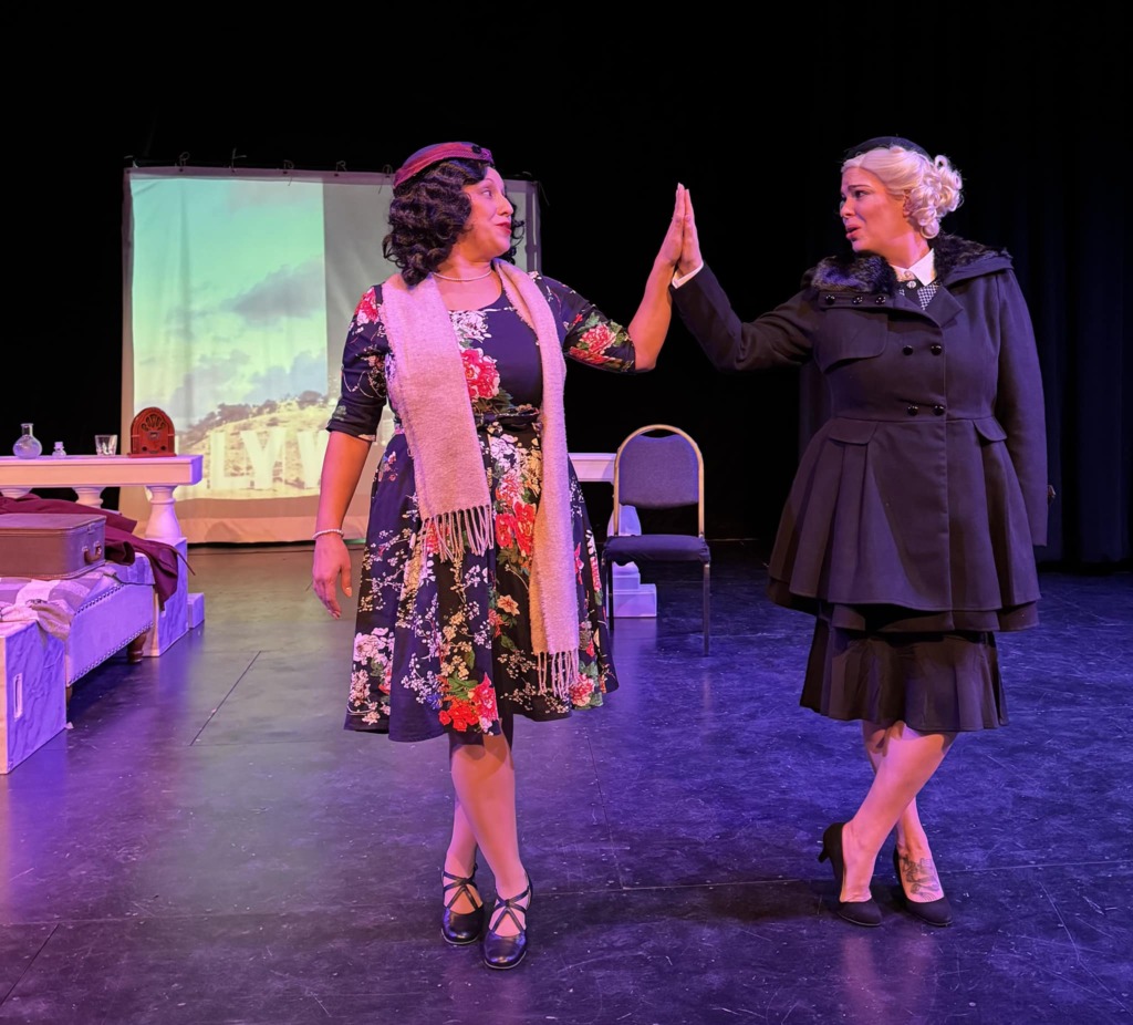 Stefanie Garcia (left) and Megan Mostow Kaiser (right) in City of Angels at Landless Theatre Company 📷 Tori Weaver