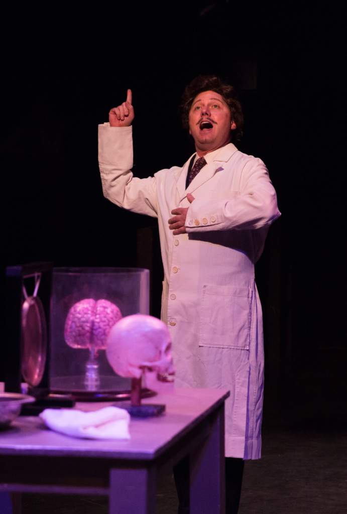 Jeffrey Shankle as Dr Frederick Frankenstein The Brain - TheatreBloom