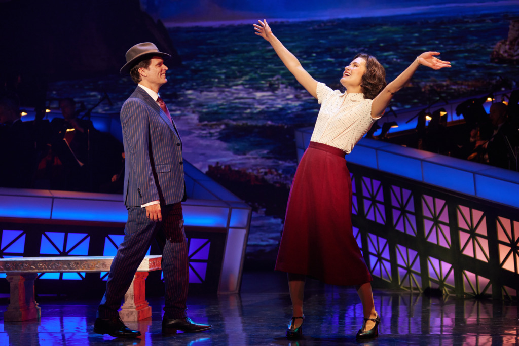 Steven Pasquale as Sky Masterson (left) and Phillipa Soo as Sarah Brown (right) in Guys & Dolls. ???? Jeremy Daniel