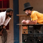 Yao Dogbe (left) as Booth and Ro Boddie (right) as Lincoln in Topdog/Underdog at Round House Theatre ???? Margot Schulman Photography