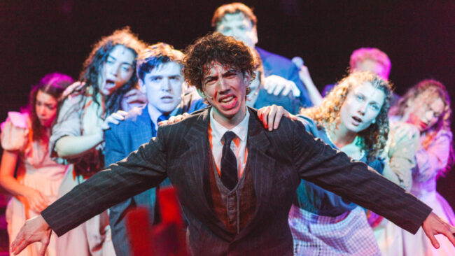 Max Ryon as Moritz and the company of Spring Awakening at Maryland Theatre Collective 📷 MACHPE