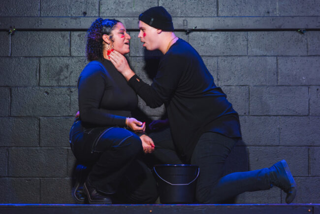 Cynthia Acevedo (left) as Chris and Pat Collins (right) as Billy in Carrie The Musical at Street Lamp Community Theatre 📷 Matthew Peterson