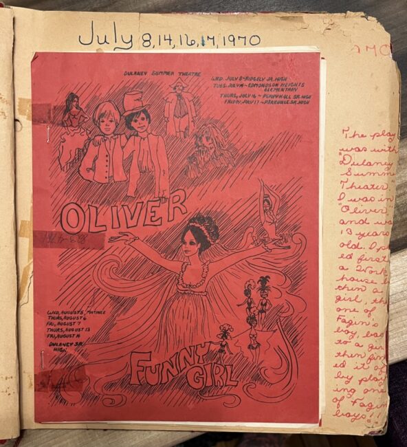 Program cover for 'Oliver!' at Dulaney Summer Theatre 1970- Bambi's very first musical.