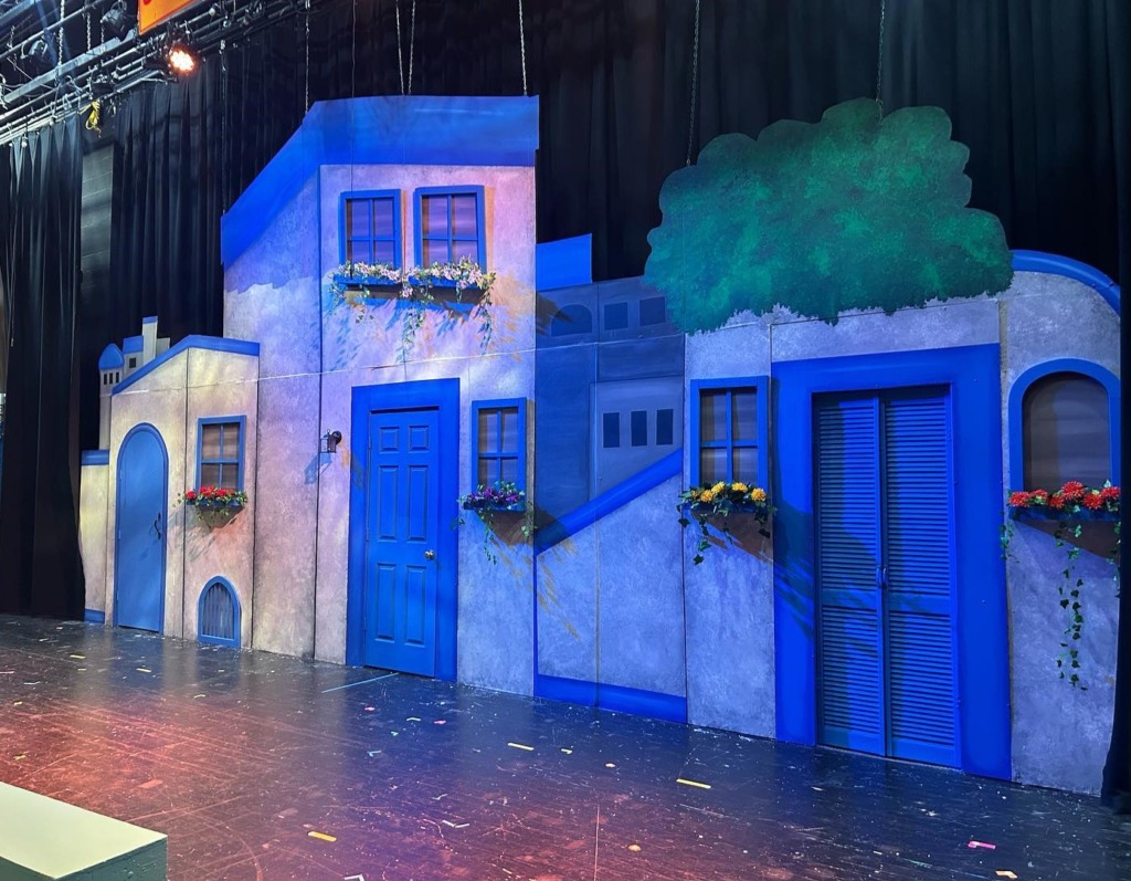 Sneak-peek at the set of Mamma Mia at Beth Tfiloh Community Theatre