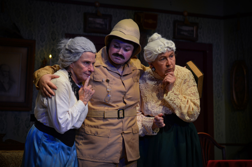 Kim Bessler (left) as Abby with Amanda Matousek (center) as Teddy and Joanne Bauer (right) as Martha in BTC's Arsenic & Old Lace 📷 Reed Sigmon