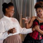 Danielle J. Curry (left) as Esther and Lezlie Hatcher (right) as Mayme in Intimate Apparel at Compass Rose Theater ???? Joshua Hubbell