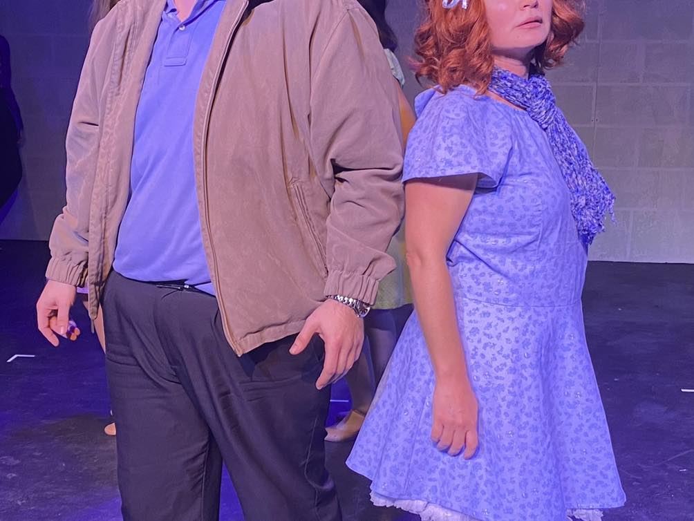 Bob Gudauskas (left) as Edward Bloom and Chrissy Barnett Miller (right) as Sandra Bloom in Big Fish at Other Voices Theatre