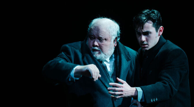 Robert Leembruggen (left) and Noah Mutterperl (right) in The Woman In Black at The Keegan Theatre 📷 Cameron Whitman