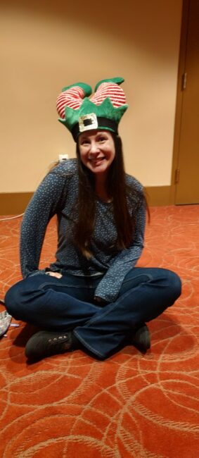 Director Sarah O'Hara at rehearsal for Tidewater Players' A Christmas Carol