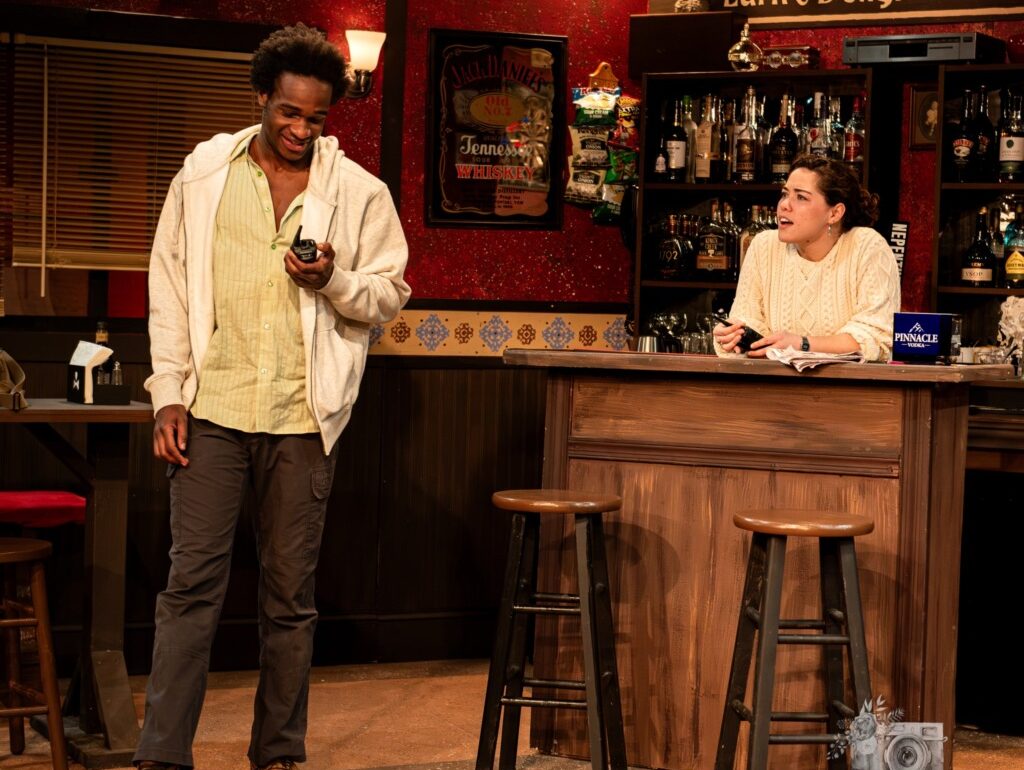 Justin Oratokhari (left) as Christopher and Yael Schoenbaum (right) as Pegeen in The Playboy of the Western World at Silver Spring Stage 📷 Freckled Fox Photography